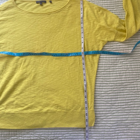 Vince Womens Small Yellow Ballet Neck Sweater Top - Picture 3 of 5